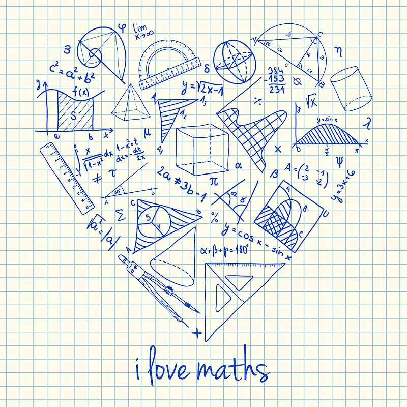 爱心数学背景