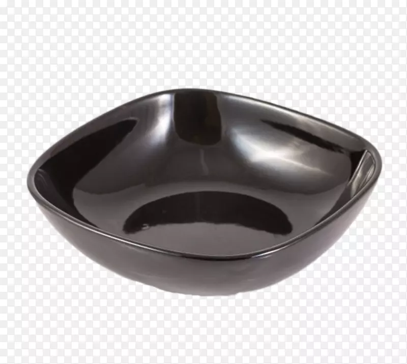 黑色正方形的陶瓷制品碗