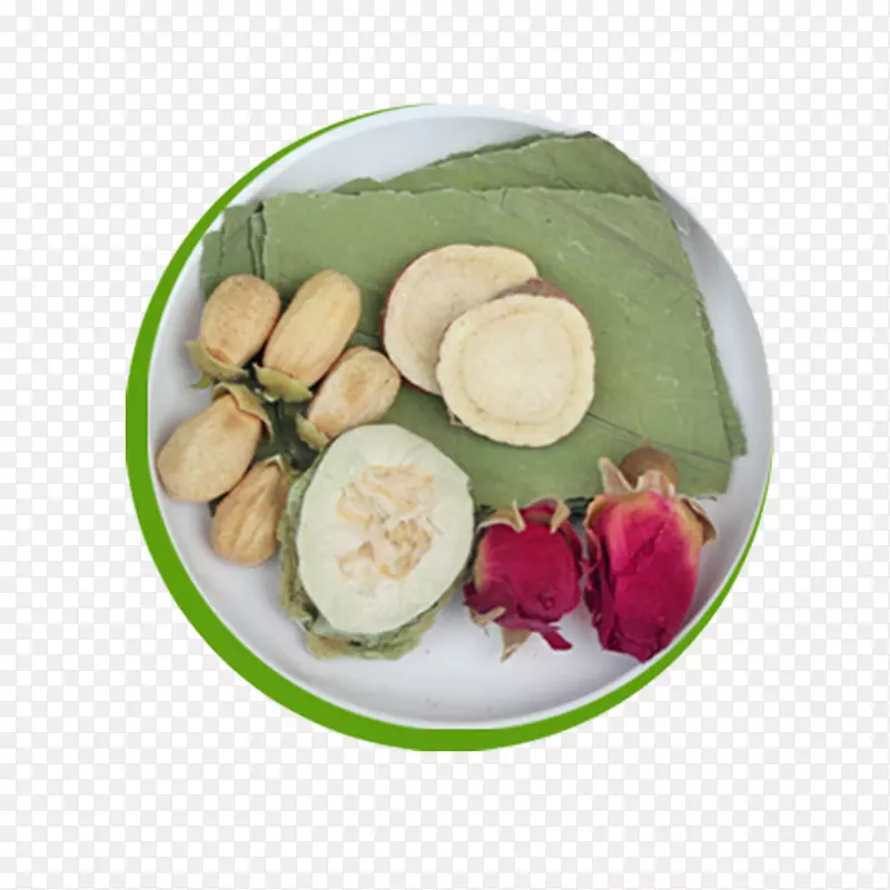 产品实物清香玫瑰荷叶茶