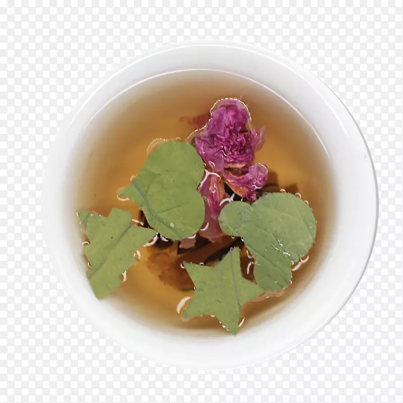 产品实物养生玫瑰荷叶茶