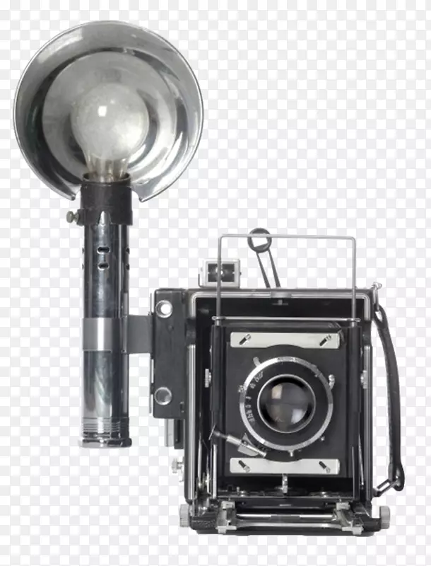 黑色带闪光灯的相机古代器物实物