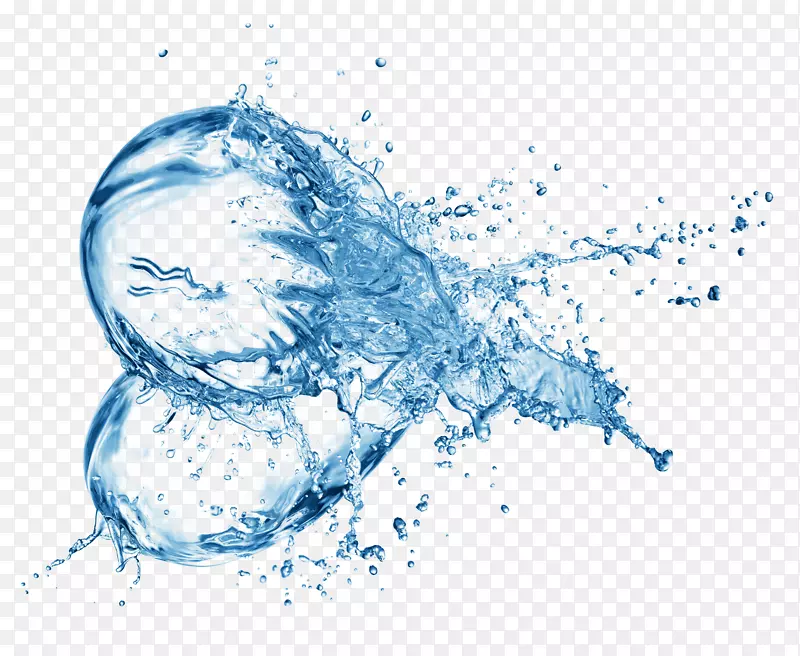 水柱蓝色元素  8杯水
