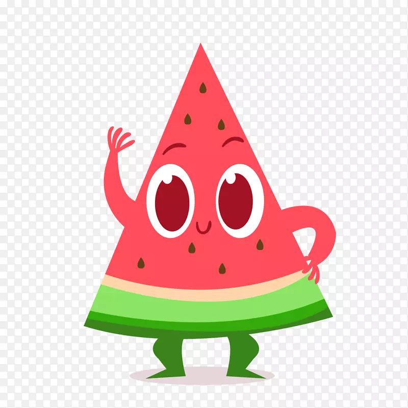可爱红色西瓜水果表情