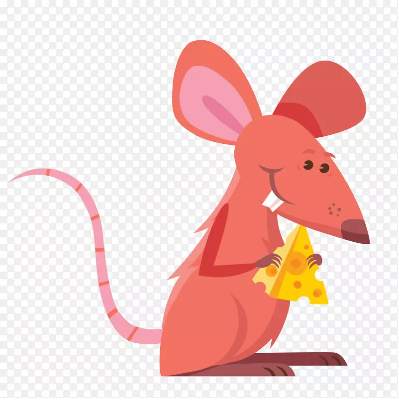 吃奶酪的小老鼠动物设计