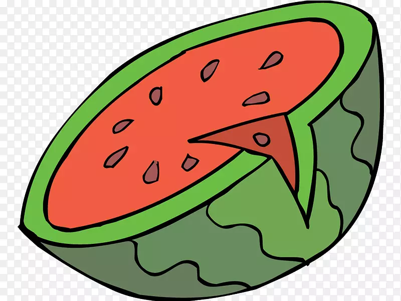 高清切开的西瓜水果