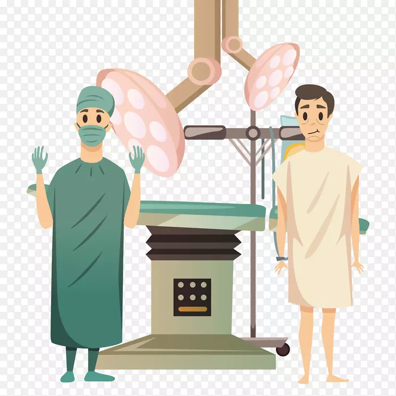 准备手术的医生和病人