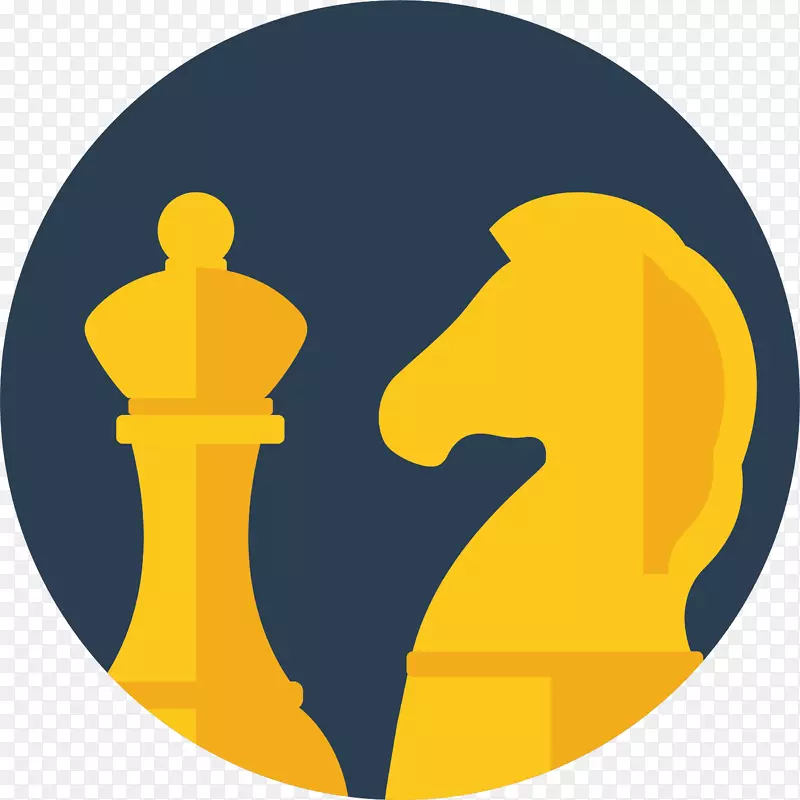 网页扁平国际象棋UI图标设计
