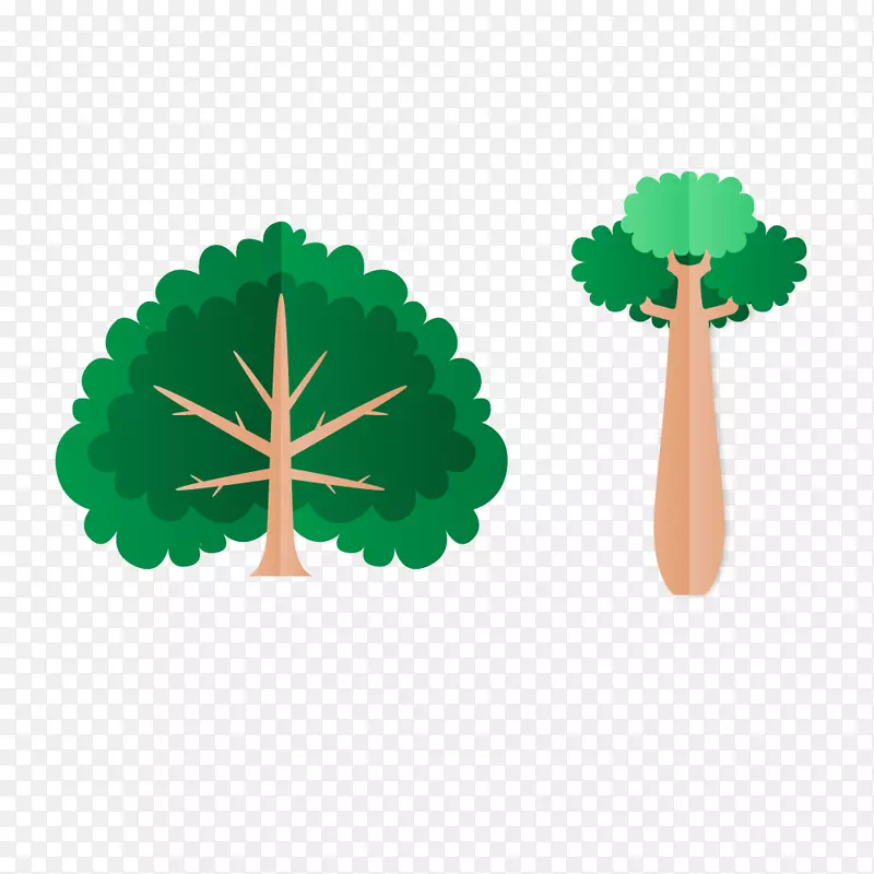 创意环保设计水彩手绘树木设计素