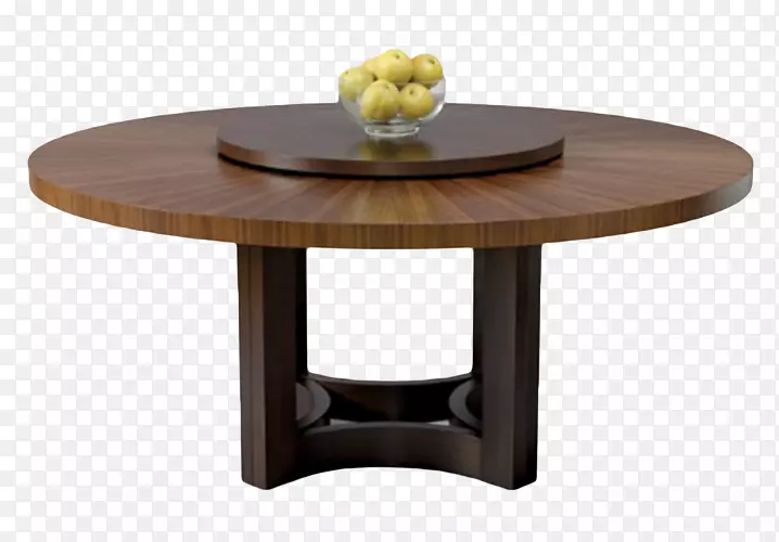 圆形的木质桌子