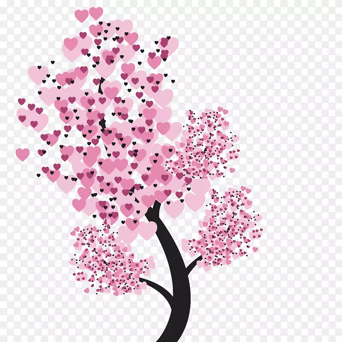 粉色爱情小树