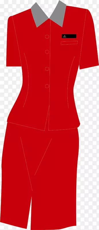 短袖红色裙子图