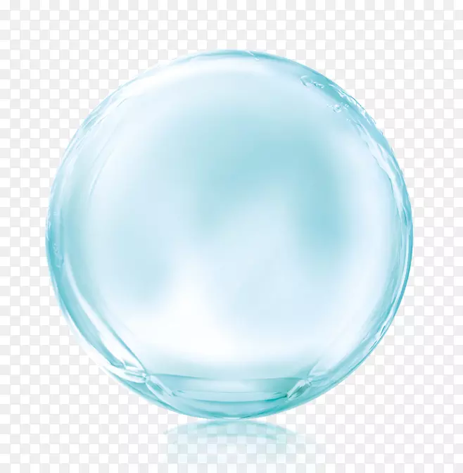 半透明蓝色泡泡水珠
