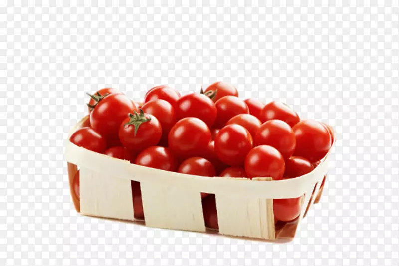 实物新鲜红色一盒樱桃番茄