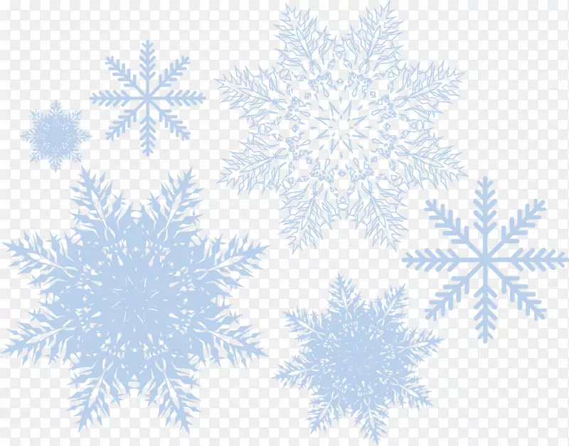 雪花淡蓝色矢量素材冰晶