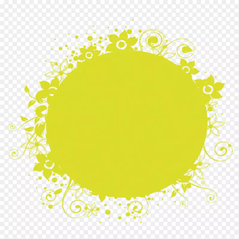 黄色圆形花纹