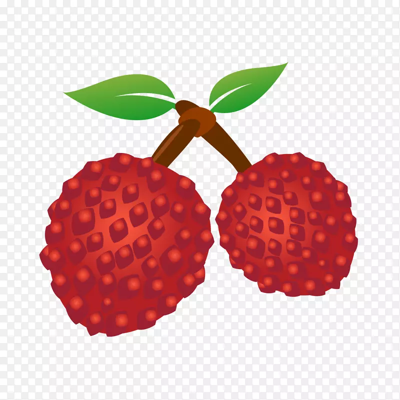 矢量卡通手绘美味荔枝免抠图PNG