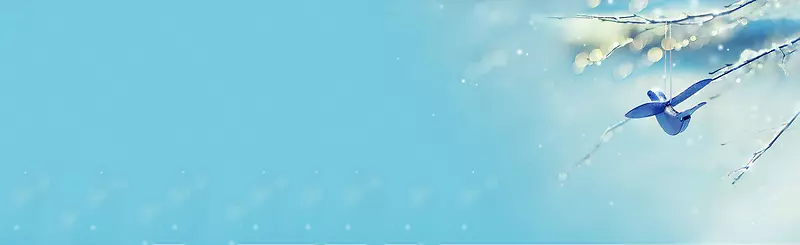 清新枝头背景banner