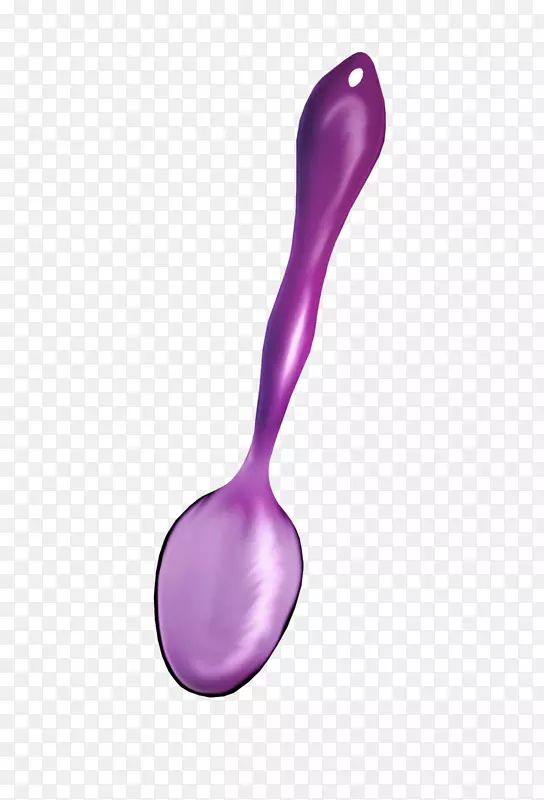紫色绘画汤匙