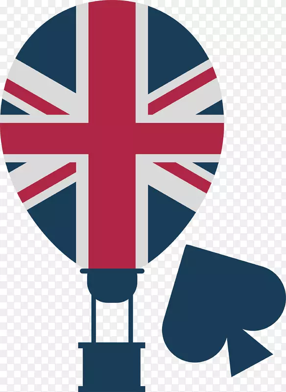 不规则图形英国旅游国旗图案热气