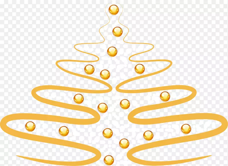 金色曲线圣诞树