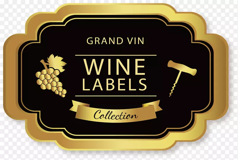 金边葡萄酒标签