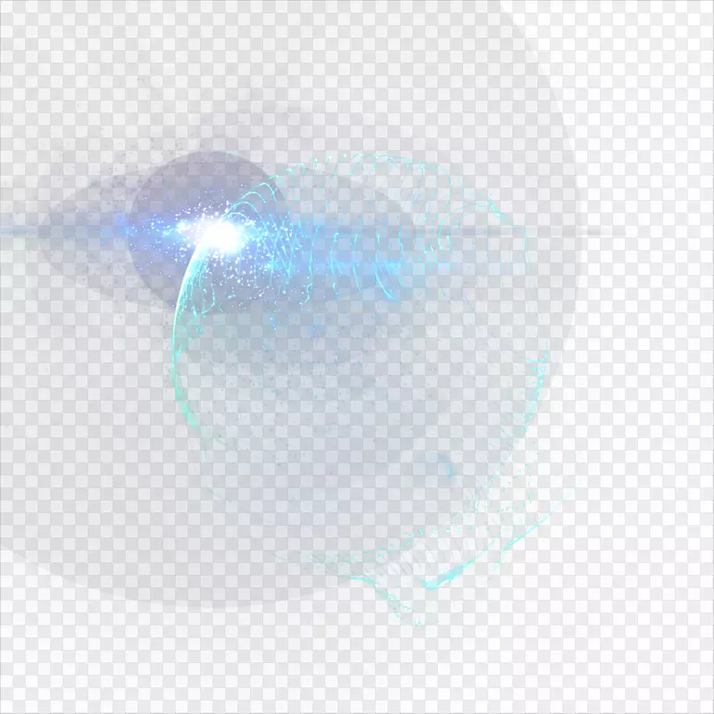 绿色科技圆球线条光效矢量