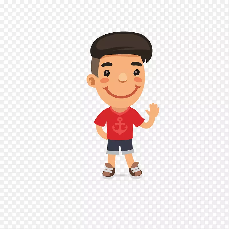 帅气发型的可爱男生