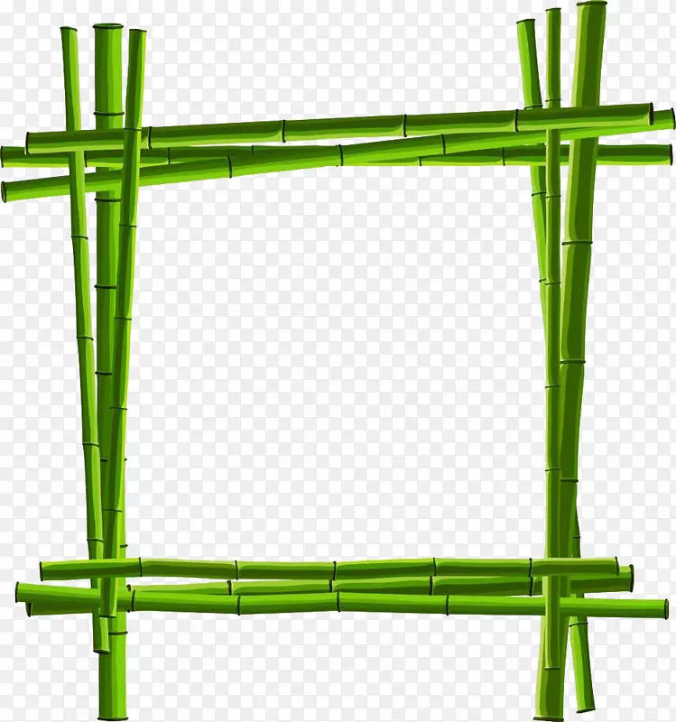 绿色竹节边框