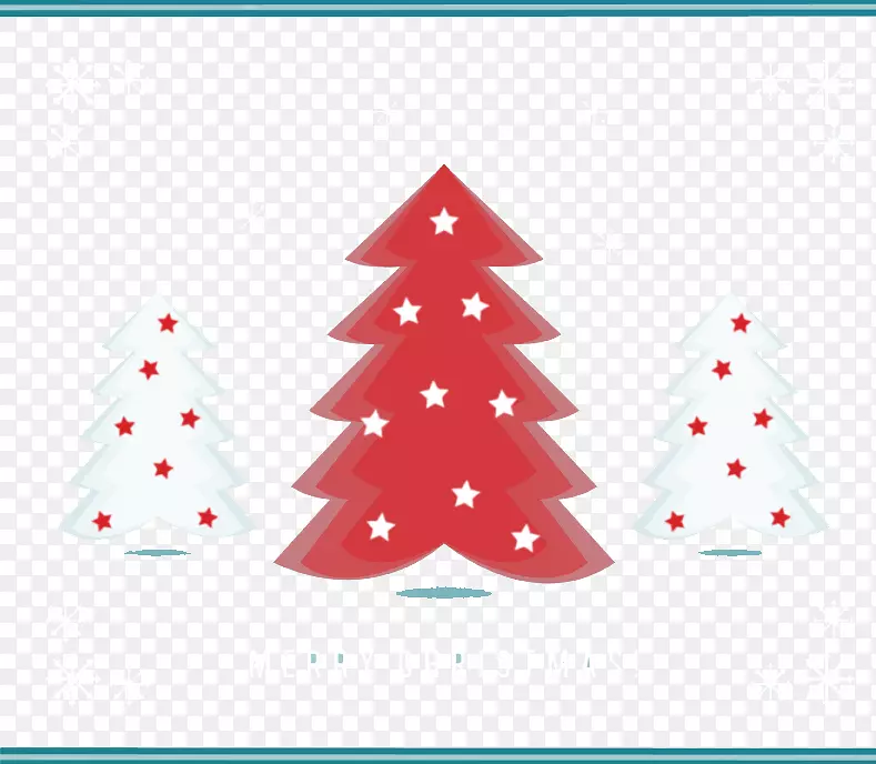 素雅水彩圣诞树背景矢量素材