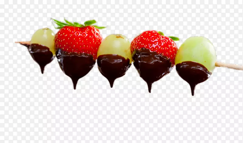 创意巧克力酱草莓