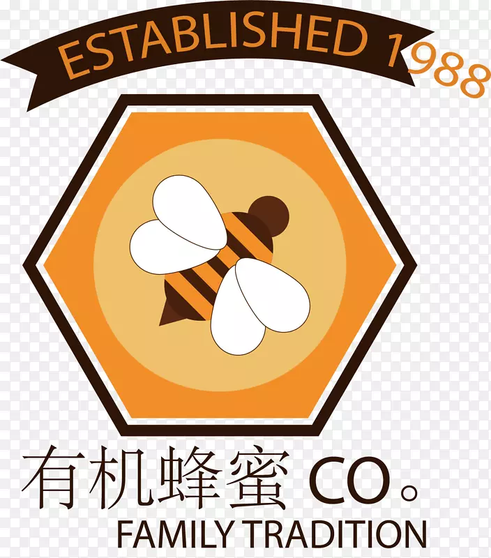 有机蜂蜜促销矢量标签