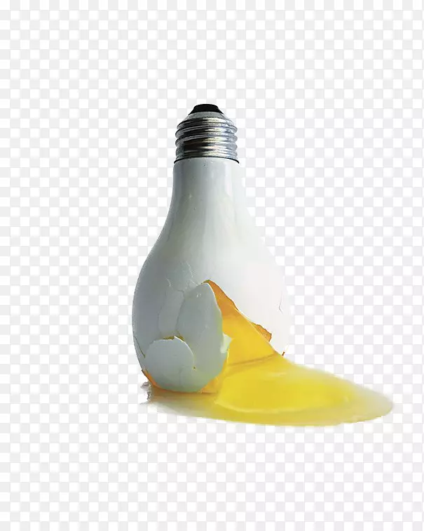碎裂的灯泡鸡蛋