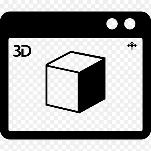 3D打印机的矩形窗口的符号图标