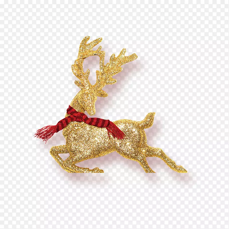 金色圣诞节麋鹿