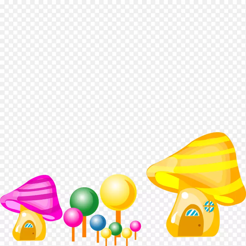 儿童节装饰蘑菇卡通素材