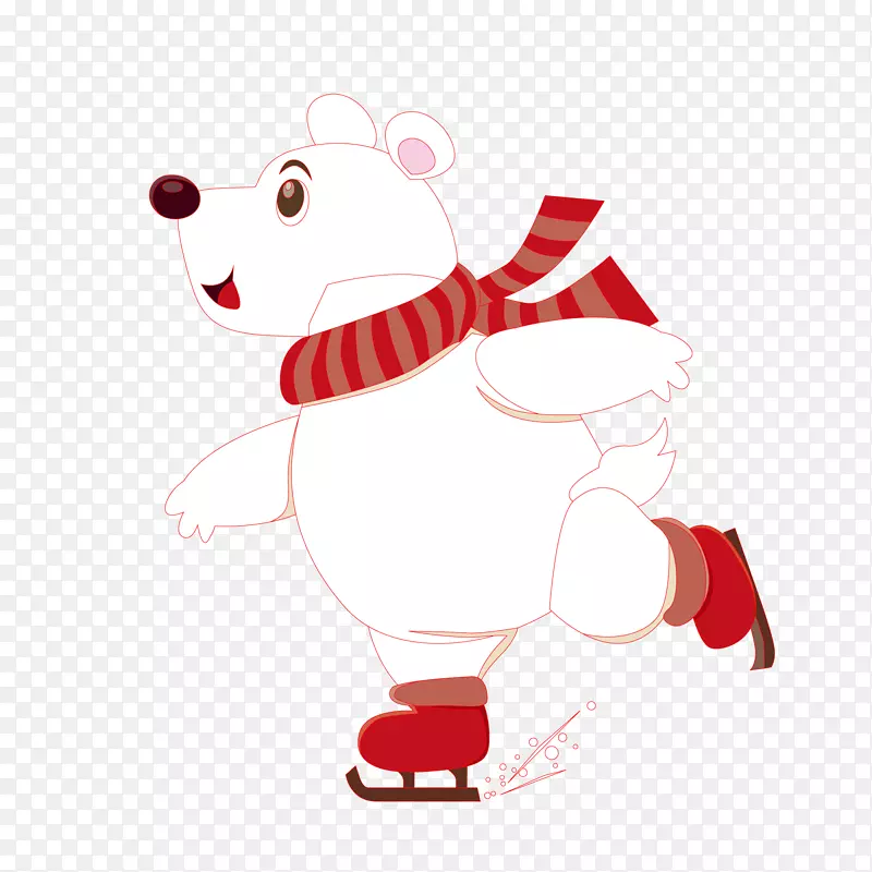 圣诞节滑冰的熊