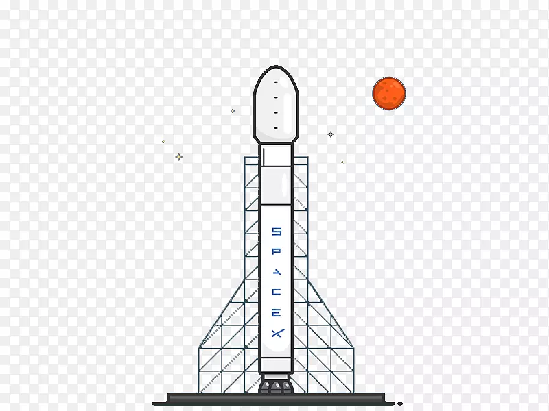 卡通升空火箭插画素材