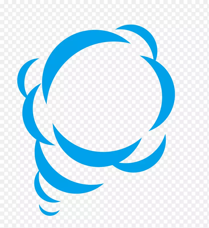蓝色烟雾样logo设计元素