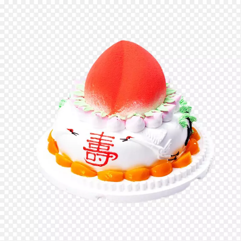 大红寿桃蛋糕