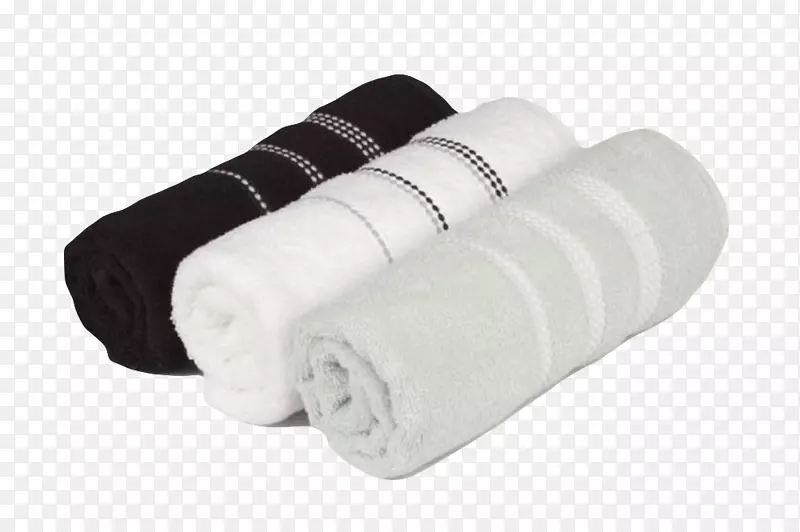 黑白灰色卷好的毛巾清洁用品实物