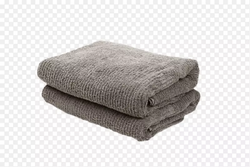 灰色折叠好的毛巾清洁用品实物
