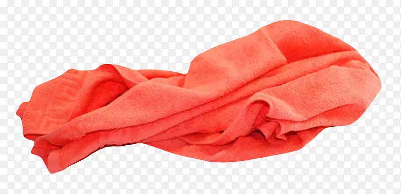 红色凌乱的吸水毛巾清洁用品实物
