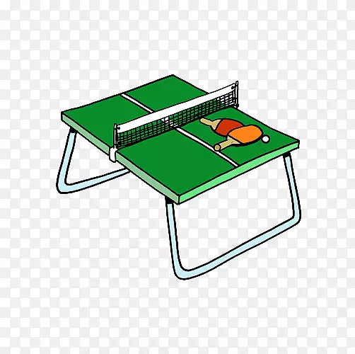 卡通乒乓球桌绿
