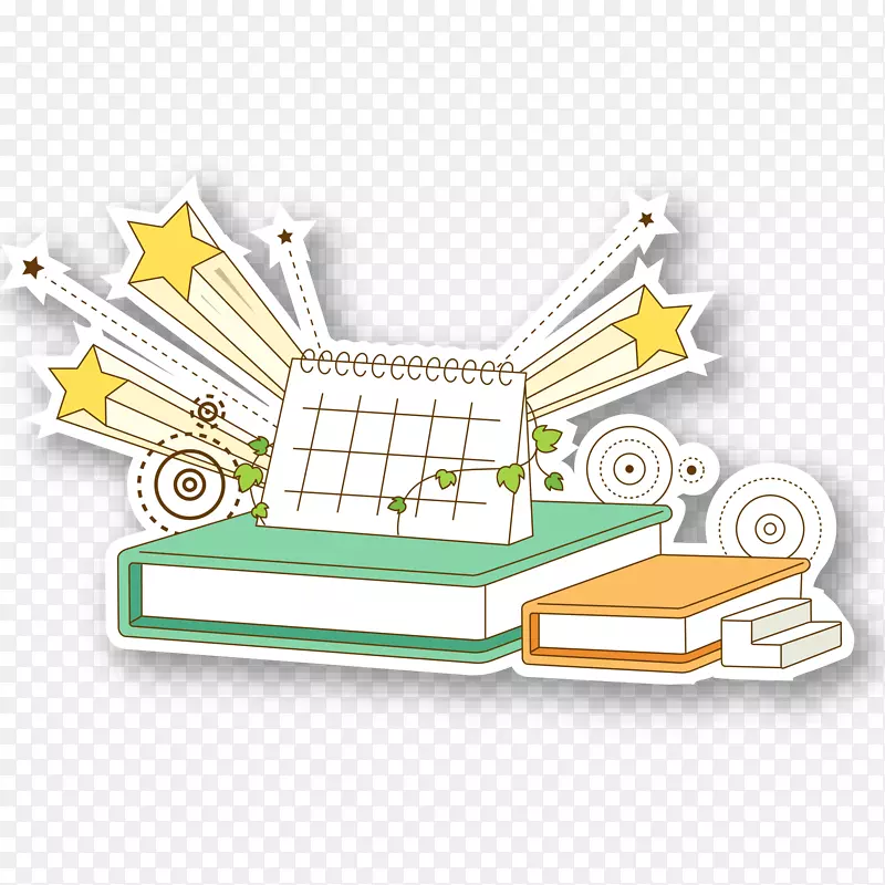 可爱卡通书本效果图