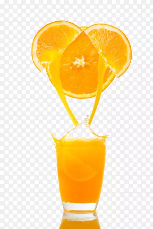 创意的飞溅的橙汁