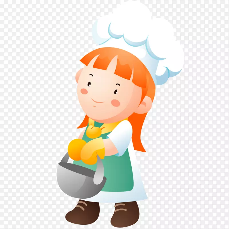 卡通女孩烘焙师