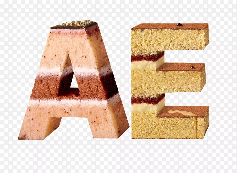 创意字母AE 多层蛋糕