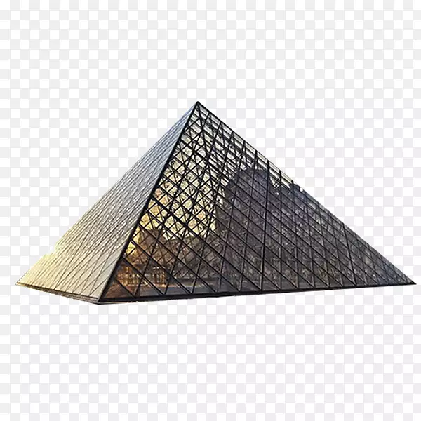 卢浮宫金字塔写实png免扣素材