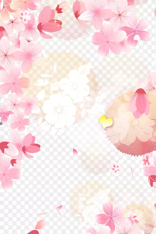 粉色唯美樱花节背景设计