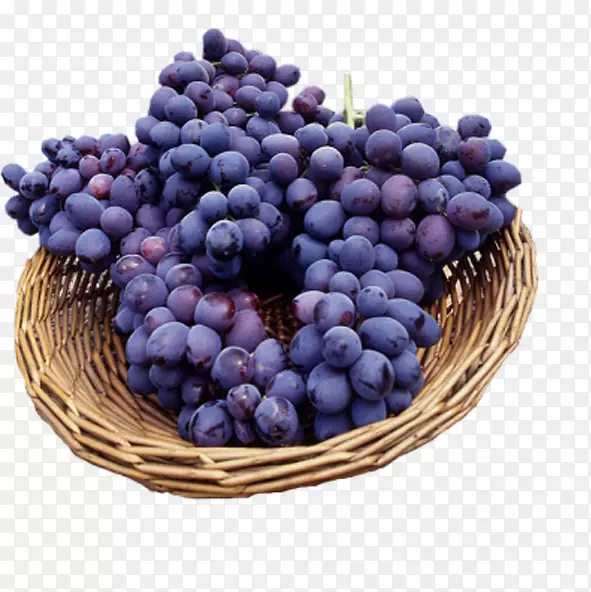 篮子中的紫葡萄
